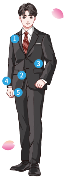 スーツ姿の男性のイラスト